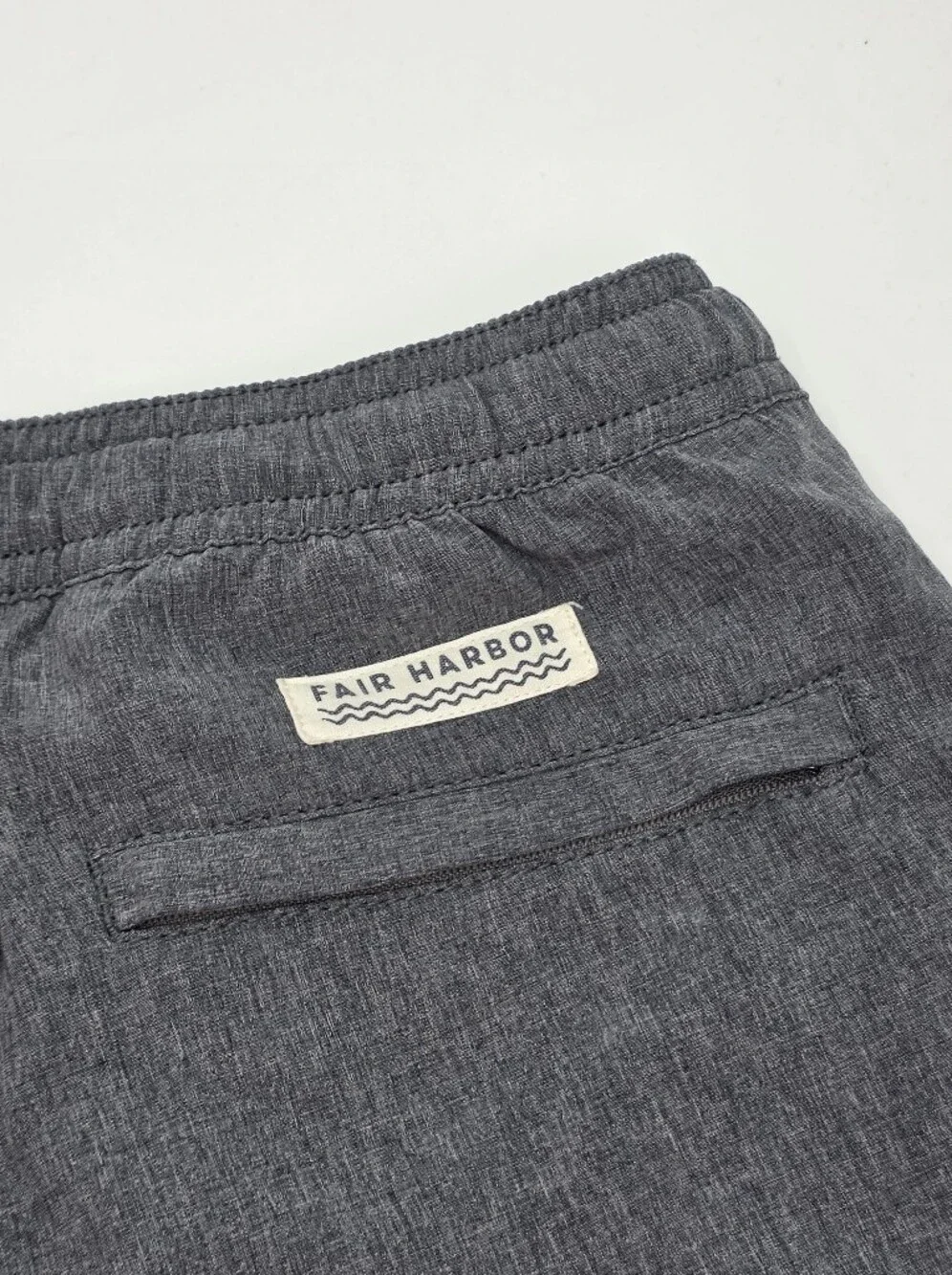 Fair Harbor boys' gray swim trunks size XL